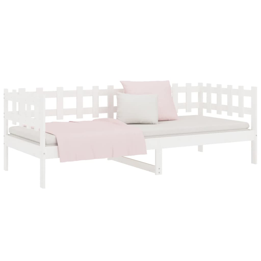 Dormeuse senza Materasso Bianca 90x200 cm Legno Massello Pino | homemem39