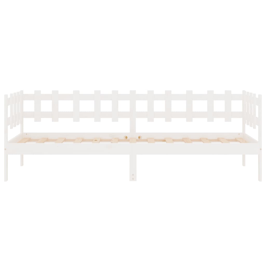 Dormeuse senza Materasso Bianca 90x200 cm Legno Massello Pino | homemem39