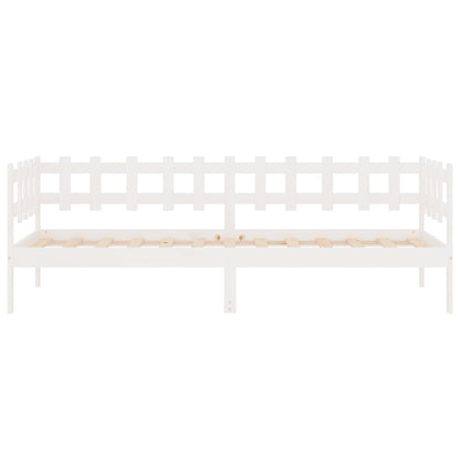 Dormeuse senza Materasso Bianca 90x200 cm Legno Massello Pino | homemem39