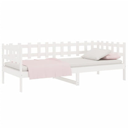 Dormeuse senza Materasso Bianca 90x190 cm Legno Massello Pino | homemem39