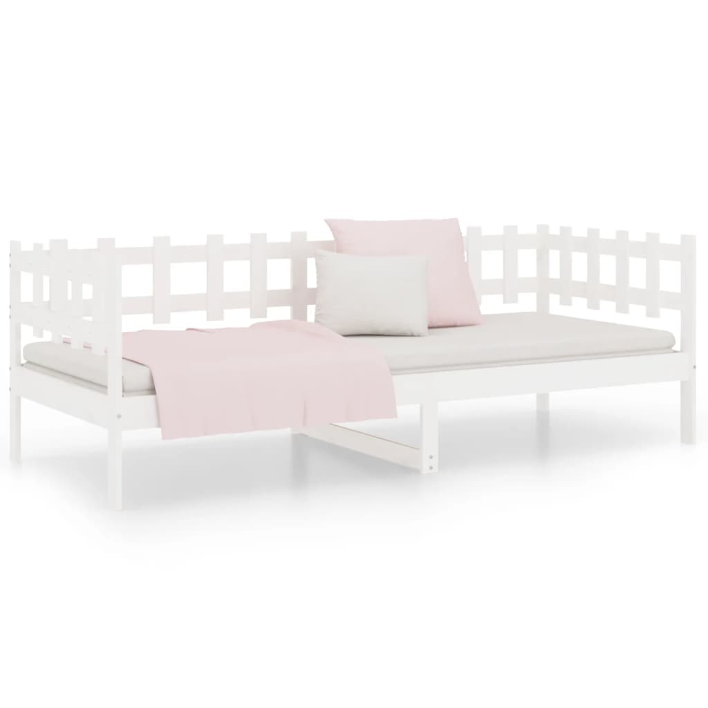 Dormeuse senza Materasso Bianca 90x190 cm Legno Massello Pino | homemem39
