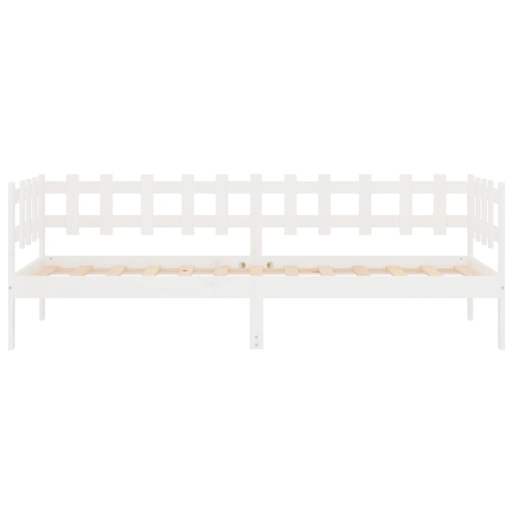 Dormeuse senza Materasso Bianca 90x190 cm Legno Massello Pino | homemem39