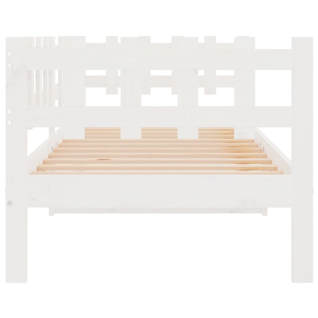 Dormeuse senza Materasso Bianca 90x190 cm Legno Massello Pino | homemem39