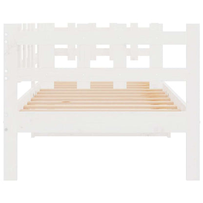 Dormeuse senza Materasso Bianca 90x190 cm Legno Massello Pino