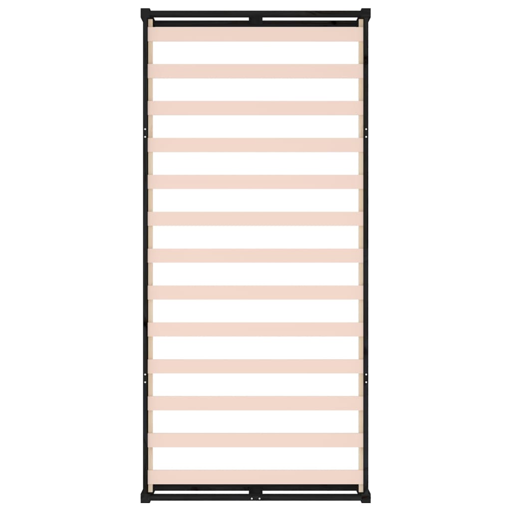 Giroletto Nero 90x200 cm in Legno Massello - homemem39