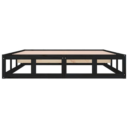 Giroletto Nero 120x200 cm in Legno Massello - homemem39