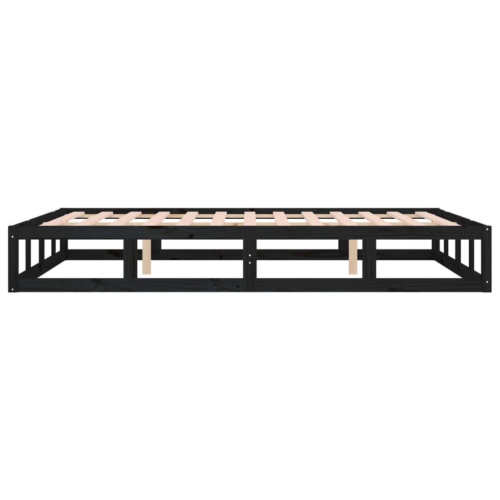 Giroletto Nero 120x200 cm in Legno Massello - homemem39
