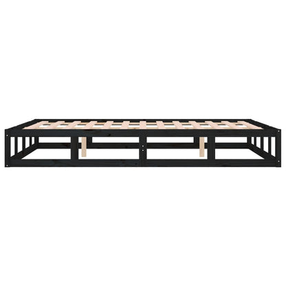 Giroletto Nero 160x200 cm in Legno Massello - homemem39