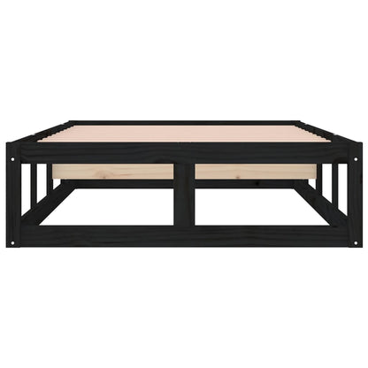 Giroletto Nero 75x190 cm Small Single in Legno Massello - homemem39