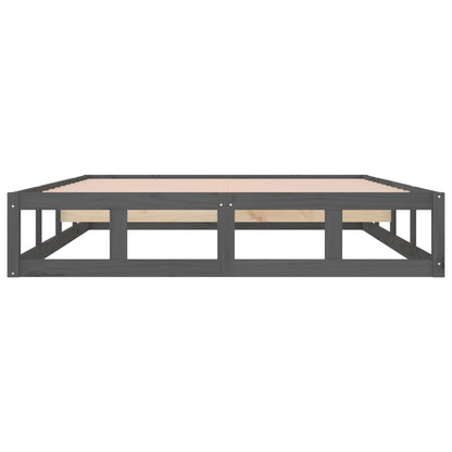 Giroletto Grigio 135x190 cm Double in legno Massello - homemem39