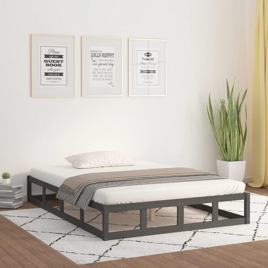 Giroletto Grigio 135x190 cm Double in legno Massello - homemem39