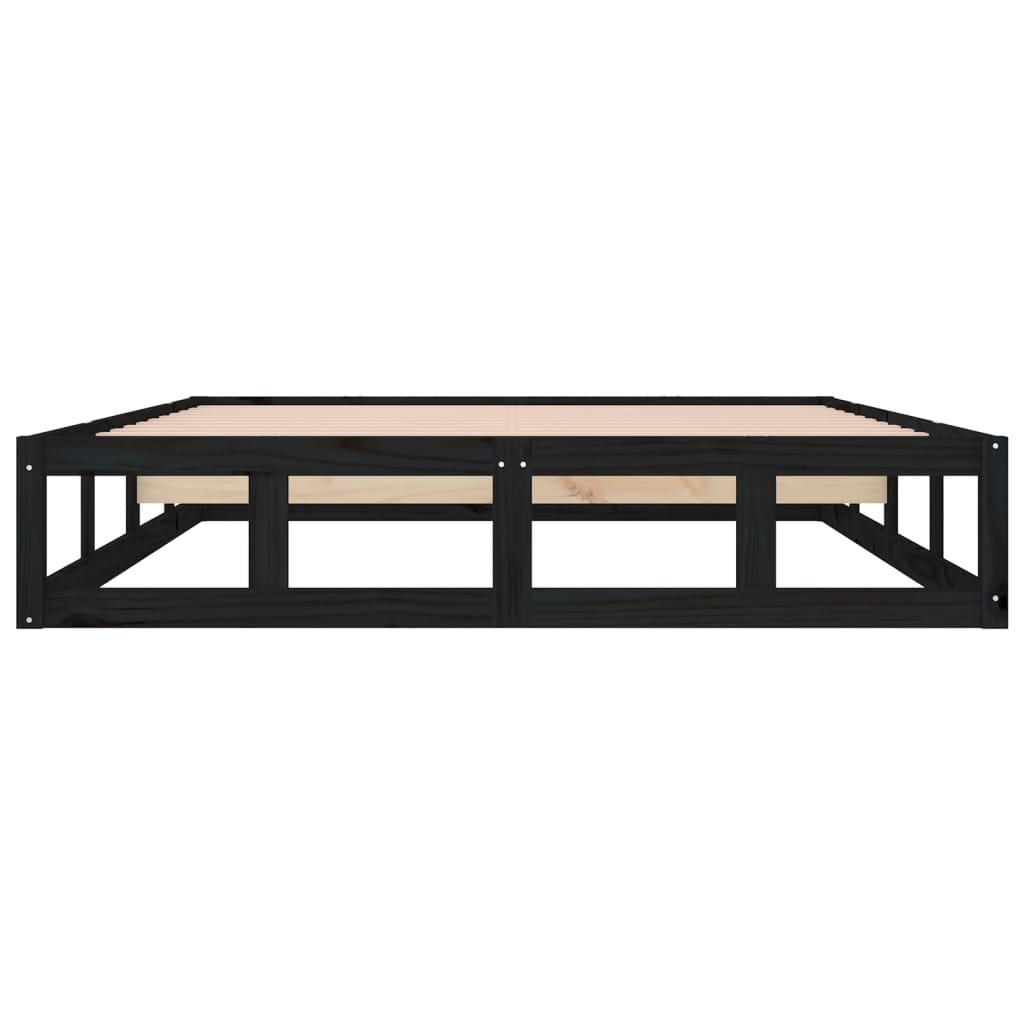 Giroletto Nero 135x190 cm Double in legno Massello - homemem39