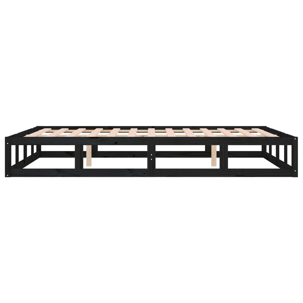 Giroletto Nero 135x190 cm Double in legno Massello - homemem39