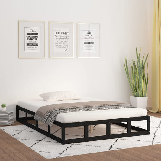 Giroletto Nero 135x190 cm Double in legno Massello - homemem39