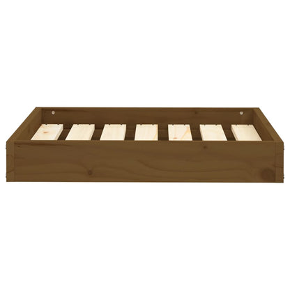 Cuccia per Cani Ambrata 61,5x49x9 cm in Legno Massello di Pino - homemem39