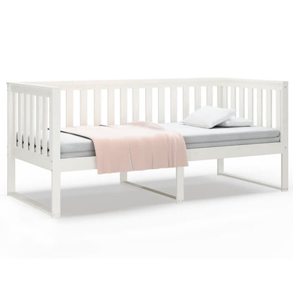 Dormeuse senza Materasso Bianca 90x200 cm Legno Massello Pino