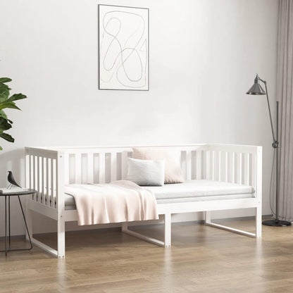 Dormeuse senza Materasso Bianca 90x200 cm Legno Massello Pino