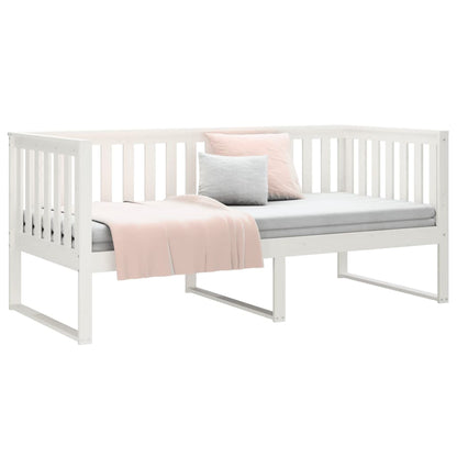 Dormeuse senza Materasso Bianca 90x200 cm Legno Massello Pino