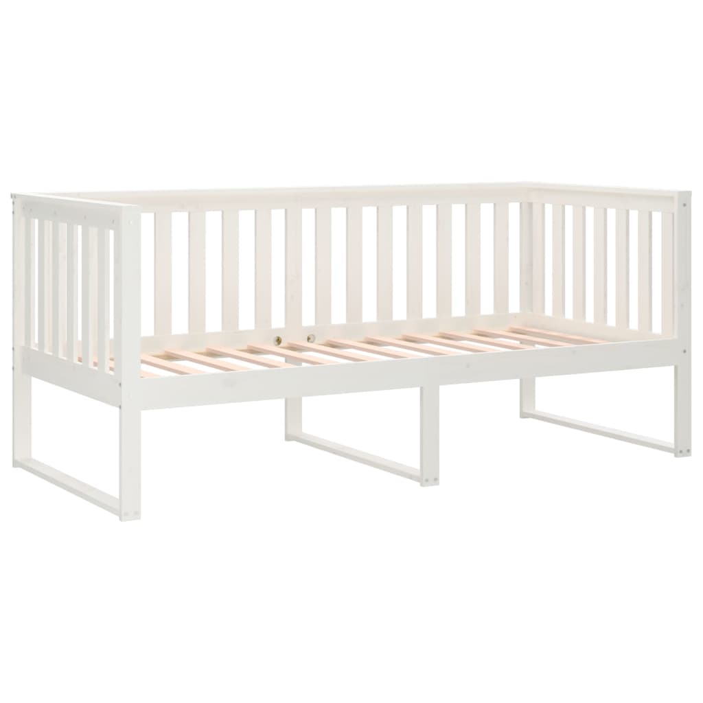 Dormeuse senza Materasso Bianca 90x200 cm Legno Massello Pino