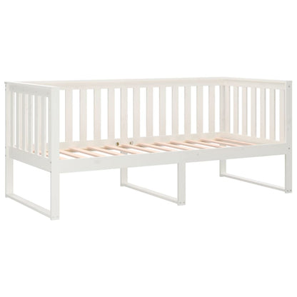 Dormeuse senza Materasso Bianca 90x200 cm Legno Massello Pino