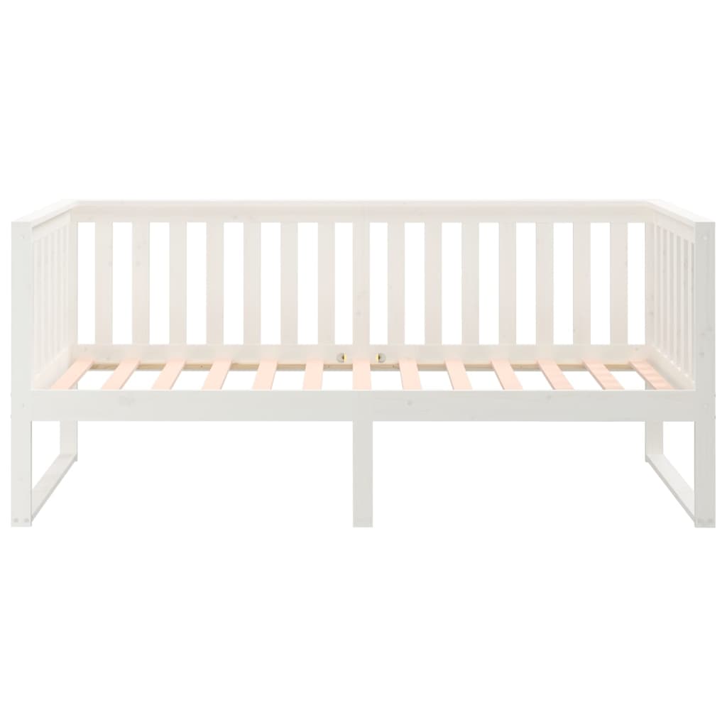 Dormeuse senza Materasso Bianca 90x200 cm Legno Massello Pino