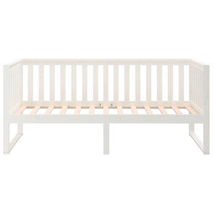 Dormeuse senza Materasso Bianca 90x200 cm Legno Massello Pino