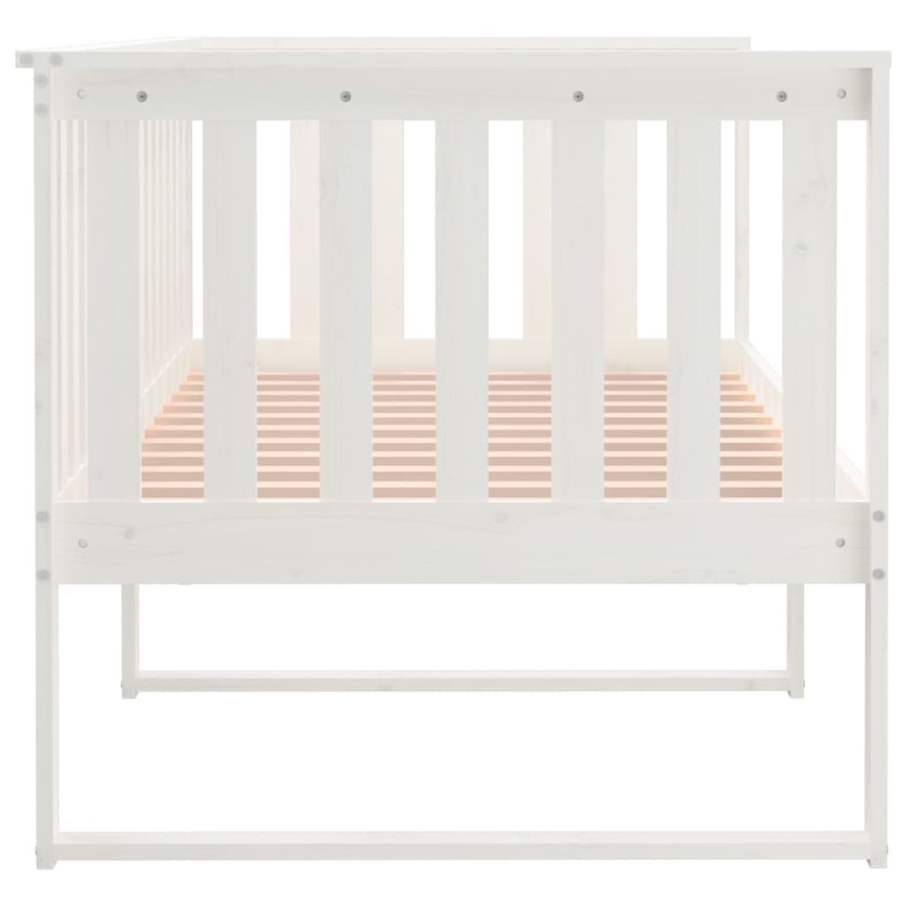 Dormeuse senza Materasso Bianca 90x200 cm Legno Massello Pino