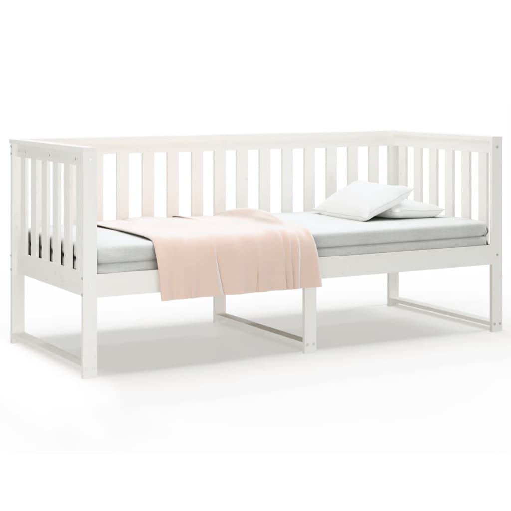 Dormeuse senza Materasso Bianca 80x200 cm Legno Massello Pino