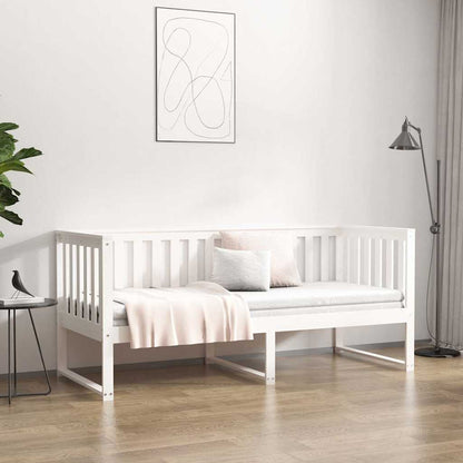 Dormeuse senza Materasso Bianca 80x200 cm Legno Massello Pino
