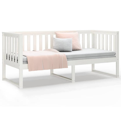 Dormeuse senza Materasso Bianca 80x200 cm Legno Massello Pino