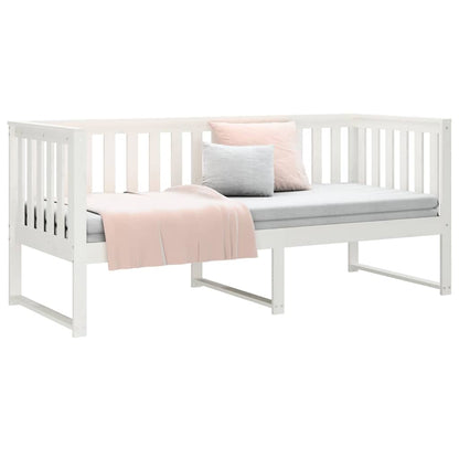 Dormeuse senza Materasso Bianca 80x200 cm Legno Massello Pino