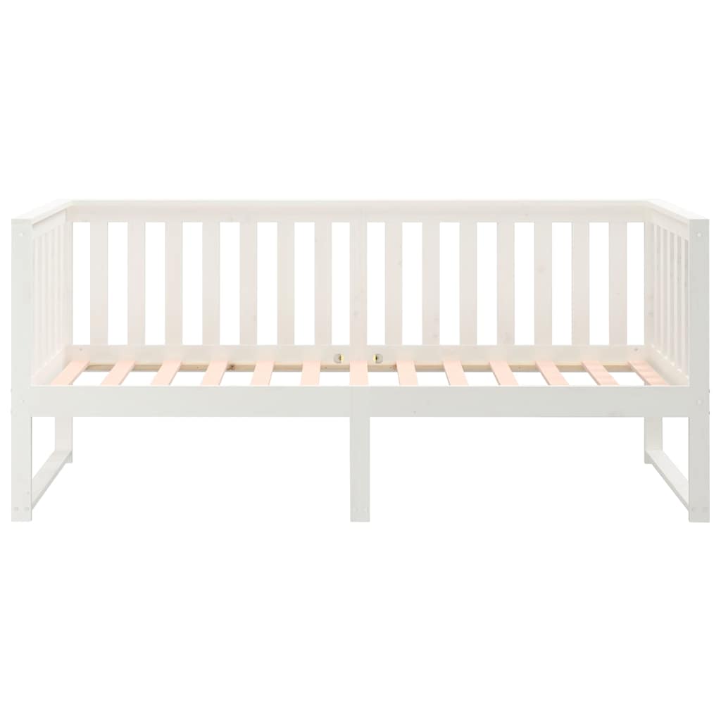 Dormeuse senza Materasso Bianca 80x200 cm Legno Massello Pino