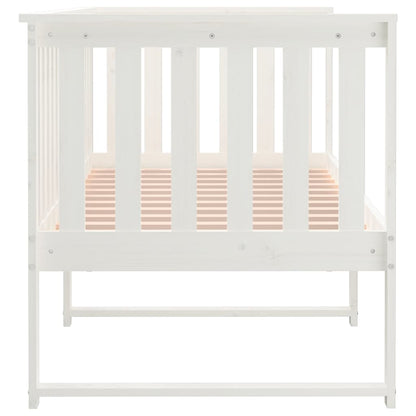 Dormeuse senza Materasso Bianca 80x200 cm Legno Massello Pino