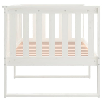 Dormeuse senza Materasso Bianca 90x190 cm Legno Massello Pino - homemem39