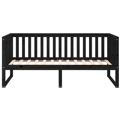Dormeuse Nera 90x190 cm in Legno Massello di Pino - homemem39