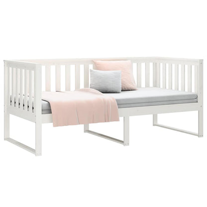 Dormeuse senza Materasso Bianco 100x200 cm Legno Massello Pino