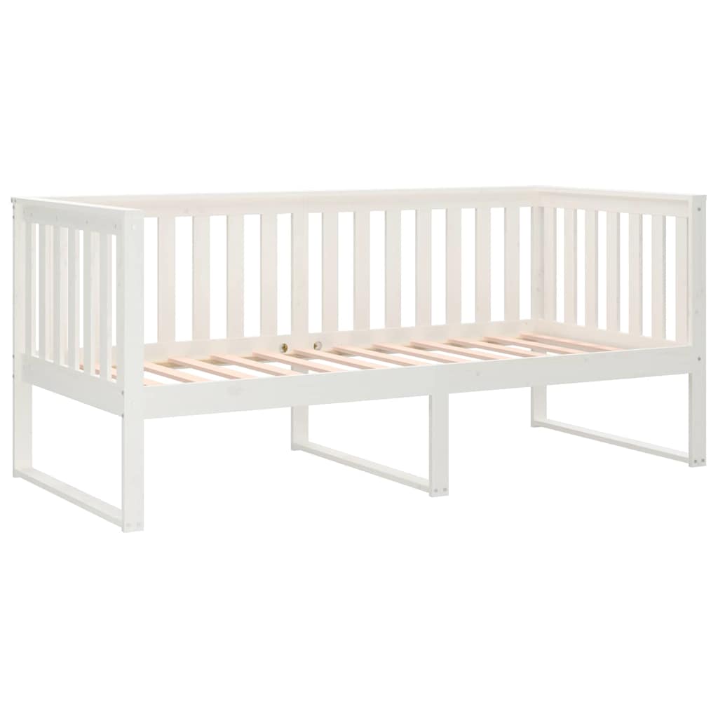 Dormeuse senza Materasso Bianco 100x200 cm Legno Massello Pino