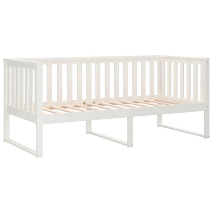 Dormeuse senza Materasso Bianco 100x200 cm Legno Massello Pino