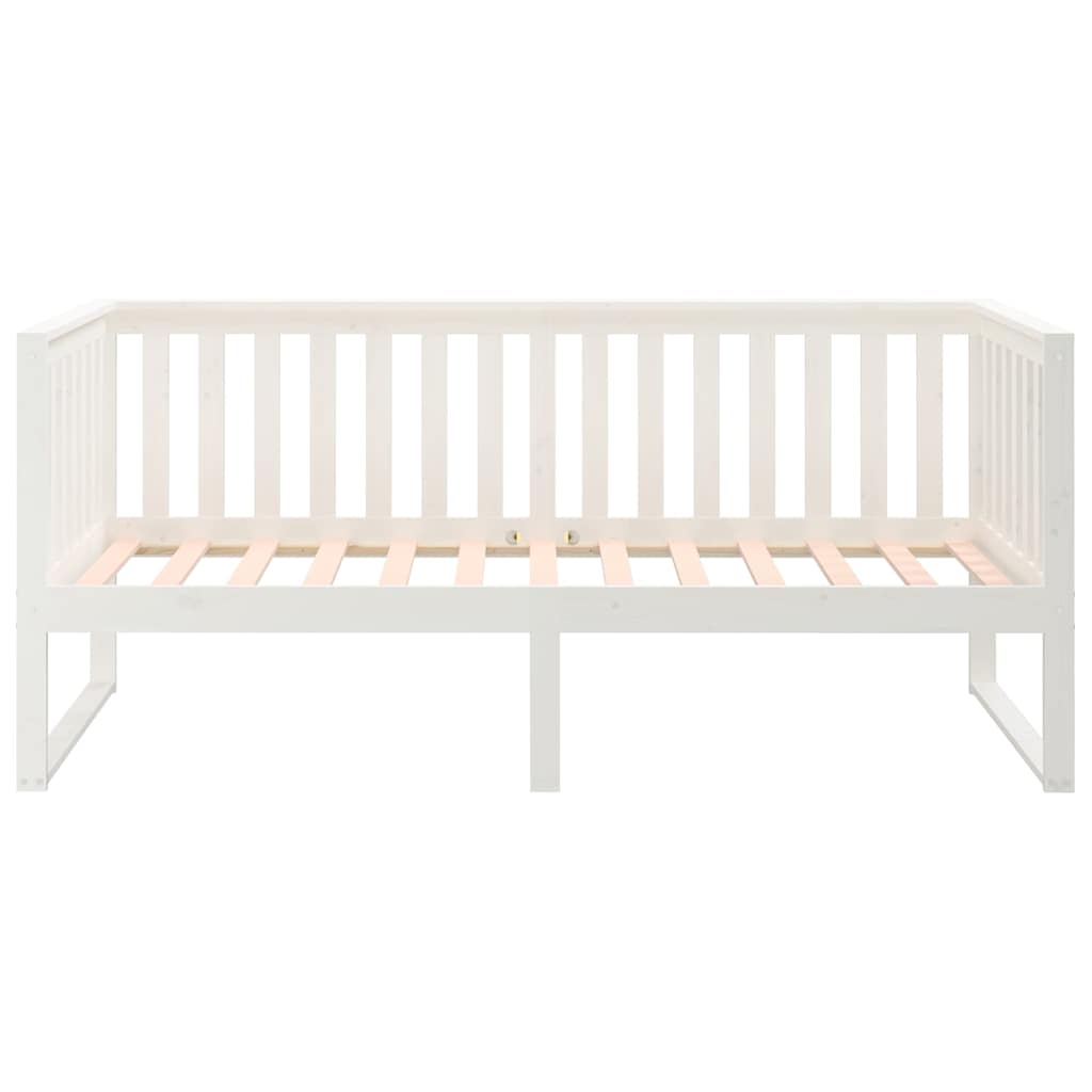 Dormeuse senza Materasso Bianco 100x200 cm Legno Massello Pino