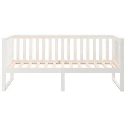 Dormeuse senza Materasso Bianco 100x200 cm Legno Massello Pino