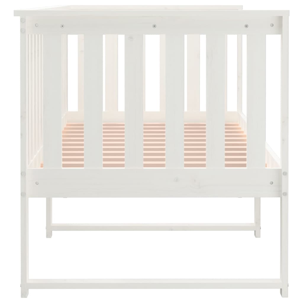 Dormeuse senza Materasso Bianco 75x190 cm in Legno di Pino - homemem39