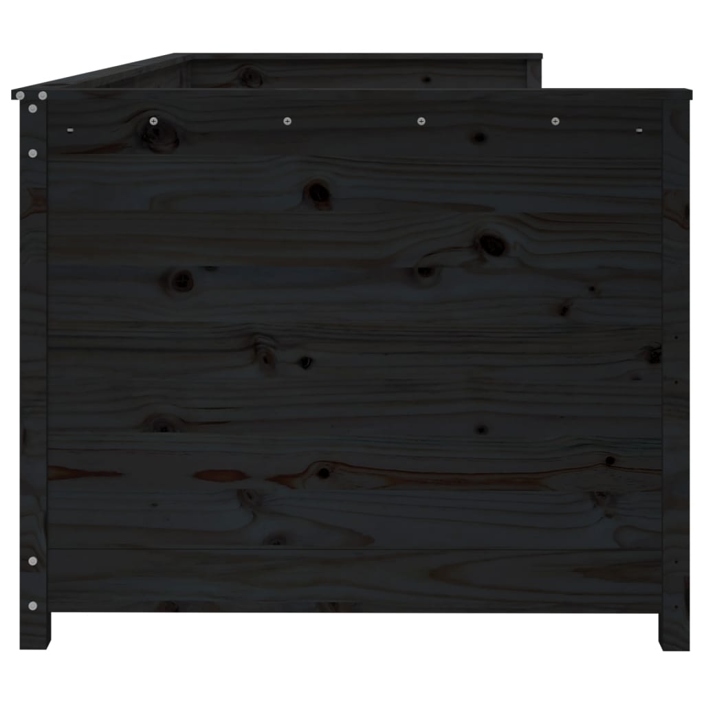 Dormeuse Nera 90x200 cm in Legno Massello di Pino | homemem39