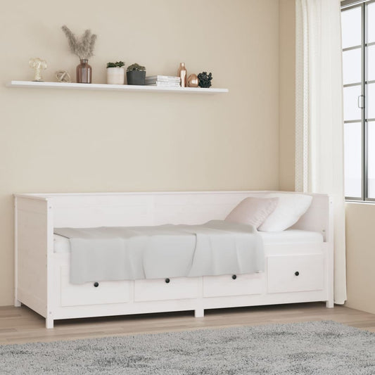 Dormeuse senza Materasso Bianca 80x200 cm Legno Massello Pino - homemem39