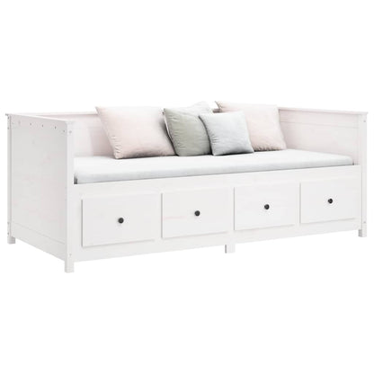 Dormeuse senza Materasso Bianca 90x190 cm Legno Massello Pino