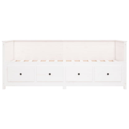 Dormeuse senza Materasso Bianca 90x190 cm Legno Massello Pino