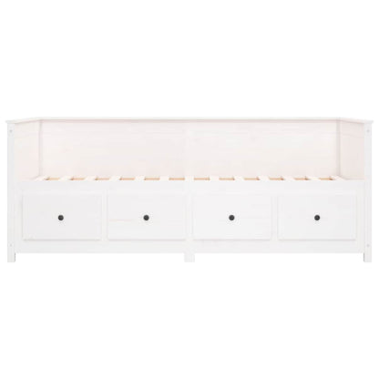 Dormeuse senza Materasso Bianca 90x190 cm Legno Massello Pino