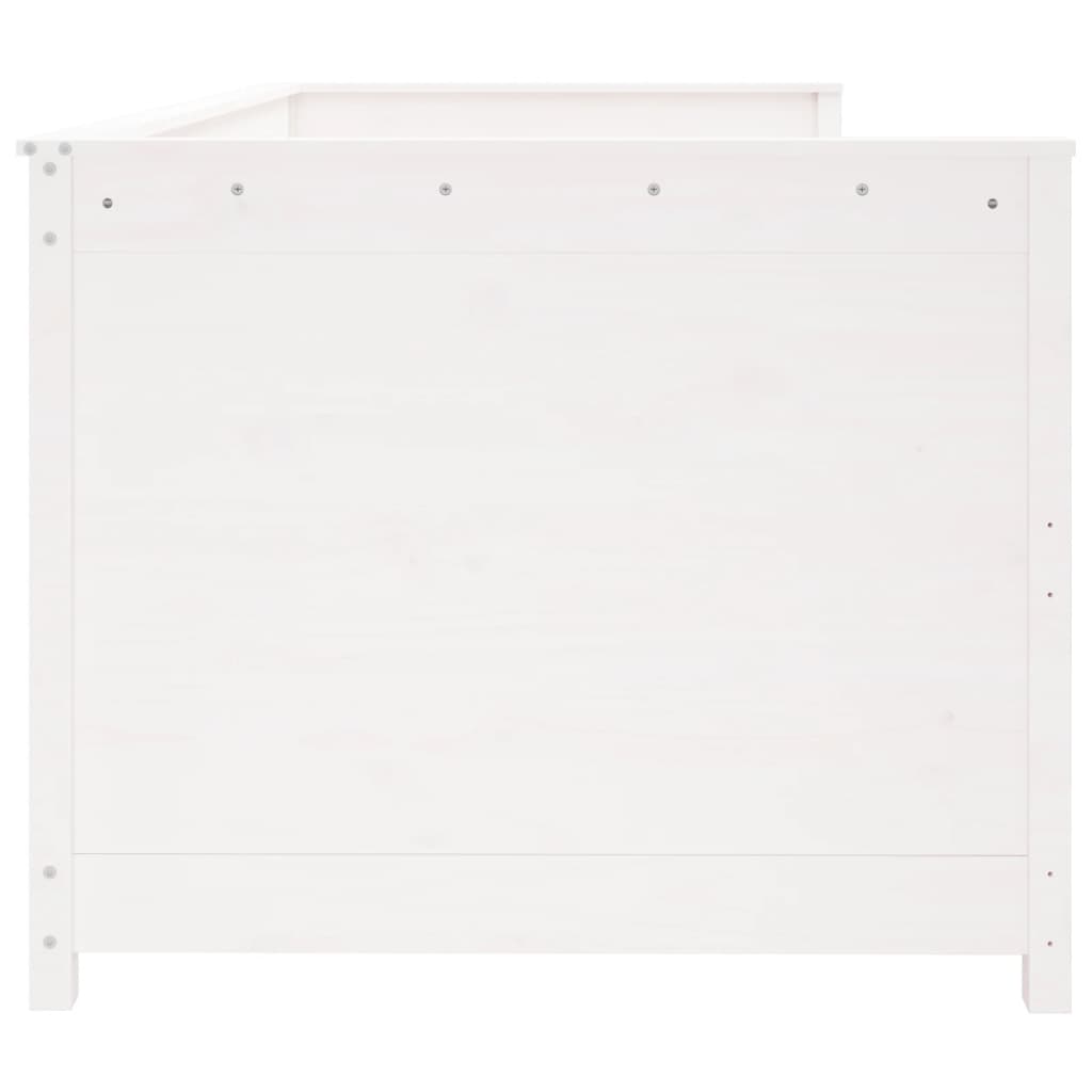 Dormeuse senza Materasso Bianca 90x190 cm Legno Massello Pino