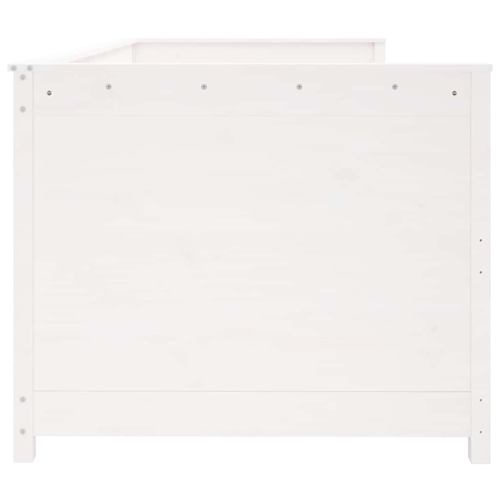 Dormeuse senza Materasso Bianca 90x190 cm Legno Massello Pino