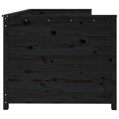 Dormeuse Nera 75x190 cm in Legno Massello di Pino