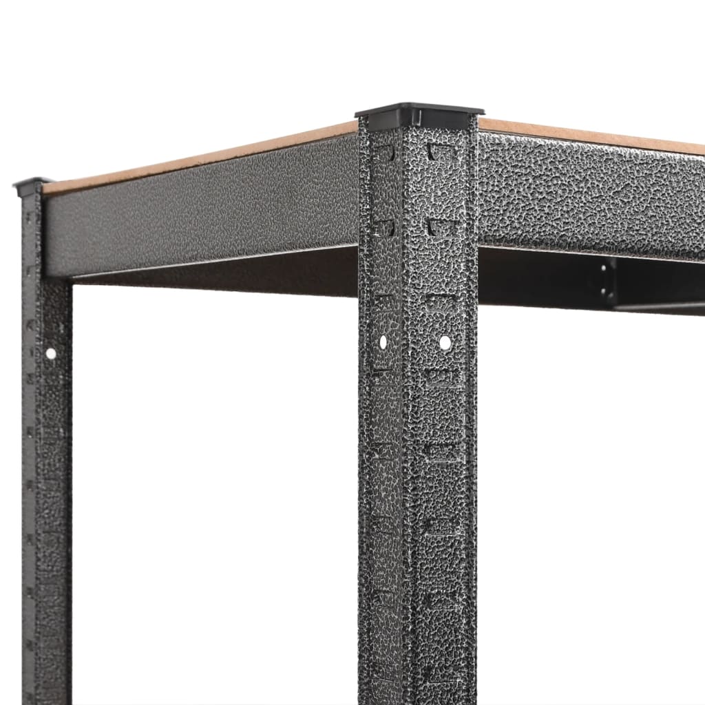 Scaffale Resistente 5 Strati Grigio Acciaio e Legno Multistrato | homemem39